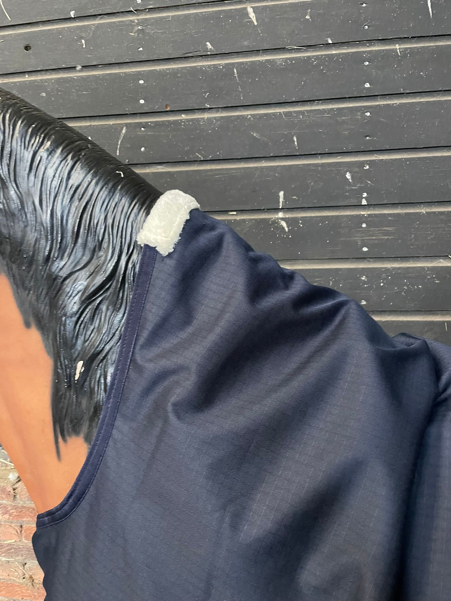 Luxe fleece gevoerde regendekens met hoge hals Afbeelding 4